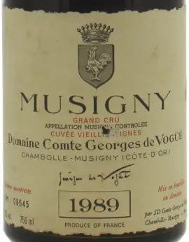 Comte Georges de Vogue Musigny Grand Cru 1989 AOC 0,75l — étiquette du vin