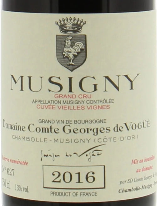 Comte de Vogue Musigny Grand Cru 2016 AOC 0,75l — wine label