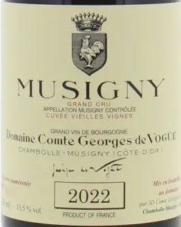 Comte de Vogue Musigny Grand Cru 2022 AOC 0,75l — wine label