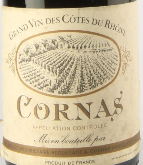 Noel Verset Cornas 1985 AOC 0,75l — этикетка вина, иллюстративное изображение