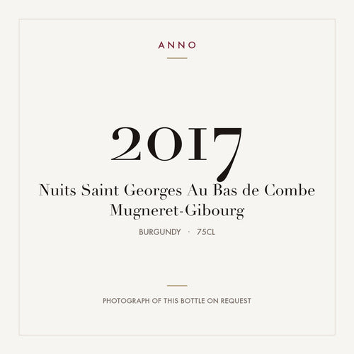 Mugneret-Gibourg Nuits-Saint-Georges Au Bas de Combe 2017 AOC 0,75l — card dell'annata ANNO; foto della bottiglia reale disponibile su richiesta