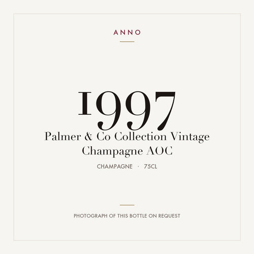 Palmer & Co Collection Vintage Champagne 1997 AOC 0,75l, Champagne — ANNO-Jahrgangskarte; Foto der tatsächlichen Flasche auf Anfrage