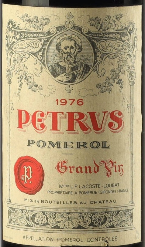 Petrus 1976 0,75l — etiqueta del vino