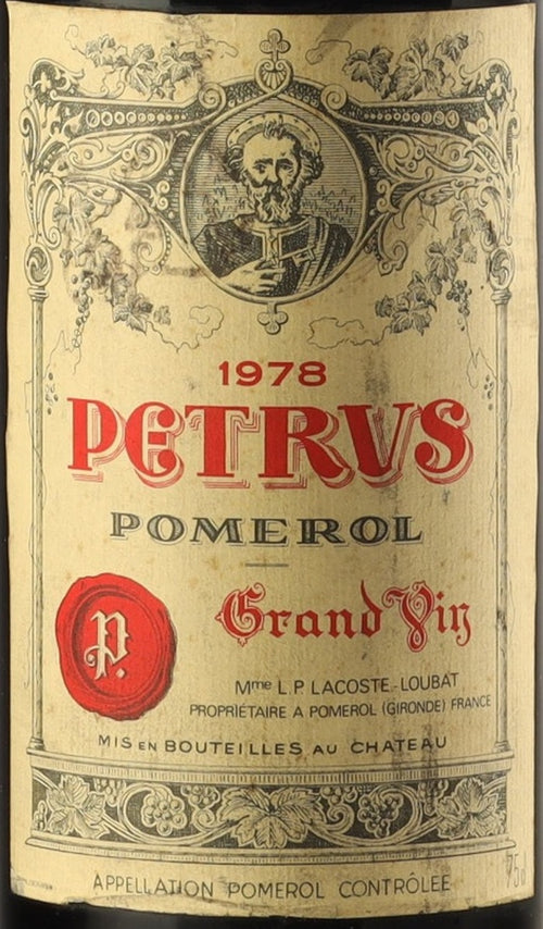 Petrus Pomerol 1978 AOC — wine label