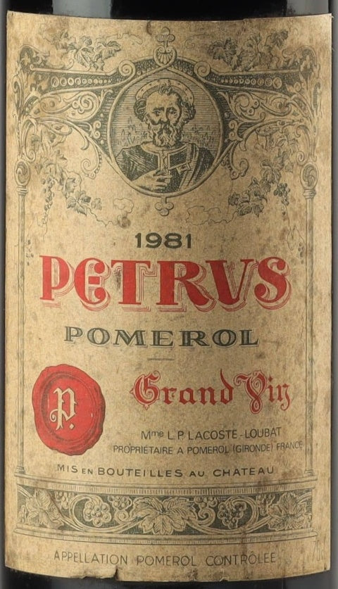 Petrus Pomerol 1981 AOC 0,75l — etichetta del vino