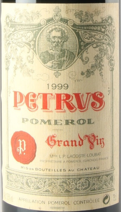 Petrus Pomerol 1999 AOC 0,75l — wine label
