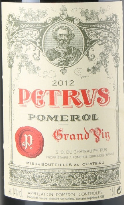 Petrus 2012 — etichetta del vino