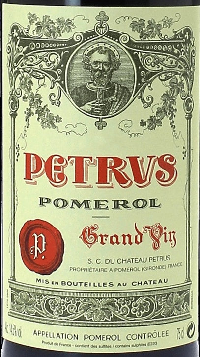 Petrus Pomerol 2019 AOC 0,75l — étiquette du vin, image indicative