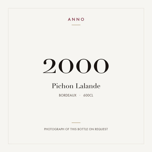 Pichon Lalande 2000 6l — карточка урожая ANNO; фото настоящей бутылки по запросу