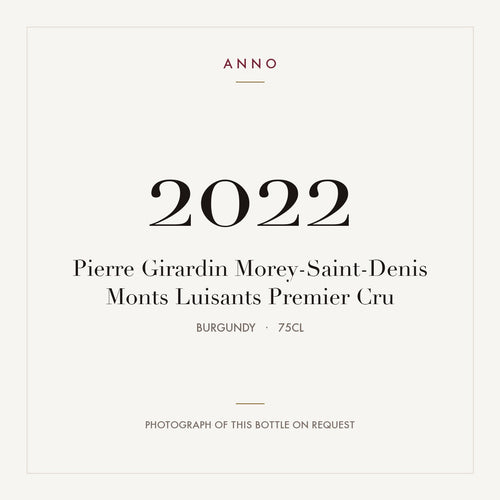 Pierre Girardin Morey-Saint-Denis Monts Luisants Premier Cru 2022 0,75l — ANNO-jaargangkaart; foto van de echte fles op aanvraag