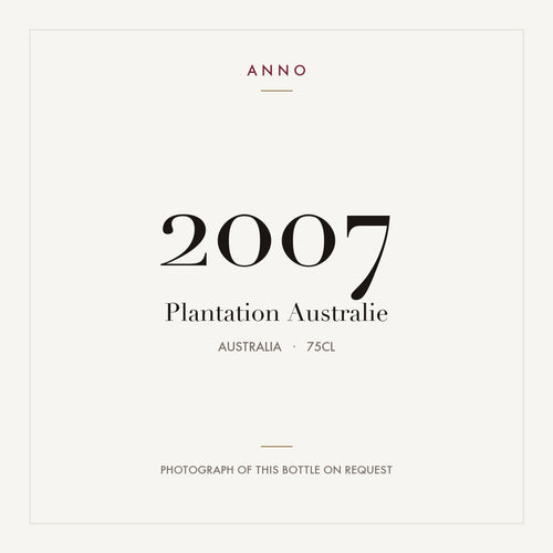 Plantation Australie 2007 0,75l from Australia — ANNO vintage card; photograph of the actual bottle available on request