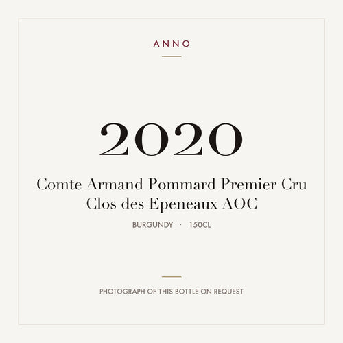 Comte Armand Pommard Premier Cru Clos des Epeneaux 2020 AOC 1,5l from Burgundy — ANNO vintage card; photograph of the actual bottle available on request