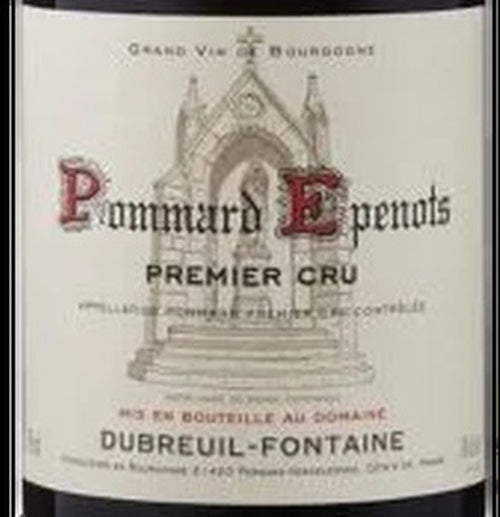 Dubreuil-Fontaine Pommard Premier Cru Epenots AOC — wine label, illustrative image