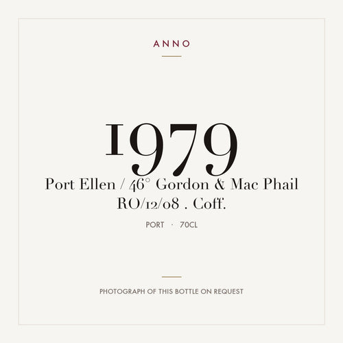 Port Ellen 1979 0,7l — ANNO vintage card; photograph of the actual bottle available on request