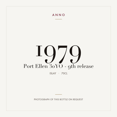 Port Ellen 30YO - 9th release 1979 0,7l — ANNO vintage card; photograph of the actual bottle available on request