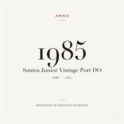 Santos Junior Vintage Port 1985 DO 0,75l from Port — ANNO vintage card; photograph of the actual bottle available on request
