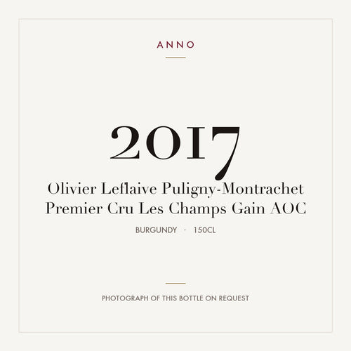 Olivier Leflaive Puligny-Montrachet Premier Cru Les Champs Gain 2017 AOC 1,5l from Burgundy — ANNO vintage card; photograph of the actual bottle available on request