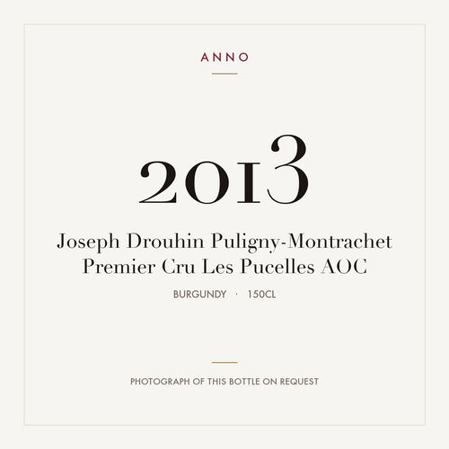 Joseph Drouhin Puligny-Montrachet Premier Cru Les Pucelles 2013 AOC 1,5l, Borgoña — tarjeta de añada ANNO; foto de la botella real disponible bajo petición