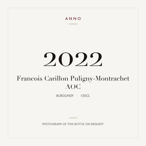 Francois Carillon Puligny-Montrachet 2022 AOC 1,5l, Bourgogne — ANNO-jaargangkaart; foto van de echte fles op aanvraag