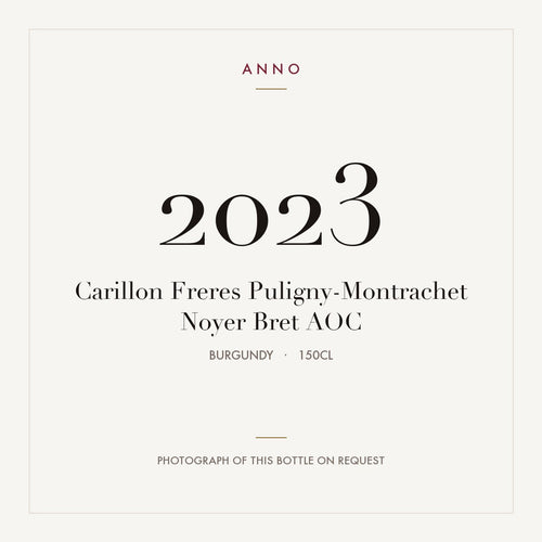 Carillon Freres Puligny-Montrachet Noyer Bret 2023 AOC 1,5l, Borgonha — cartão de colheita ANNO; fotografia da garrafa real disponível a pedido