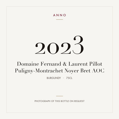 Domaine Fernand & Laurent Pillot Puligny-Montrachet Noyer Bret 2023 AOC 0,75l from Burgundy — ANNO vintage card; photograph of the actual bottle available on request