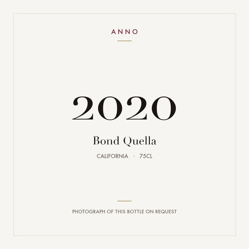 Bond Quella 2020 0,75l from California — ANNO vintage card; photograph of the actual bottle available on request