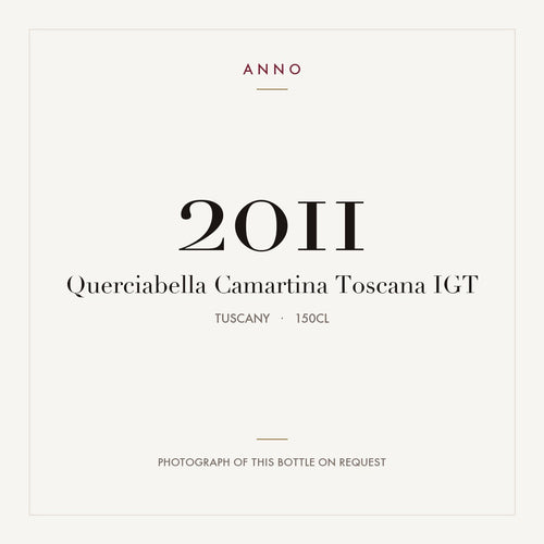 Querciabella Camartina Toscana 2011 IGT 1,5l, Toscana — card dell'annata ANNO; foto della bottiglia reale disponibile su richiesta