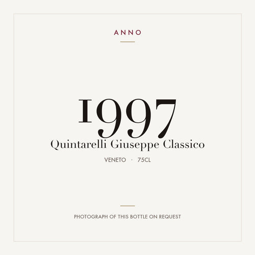 Quintarelli Giuseppe Classico 1997 0,75l from Veneto — ANNO vintage card; photograph of the actual bottle available on request