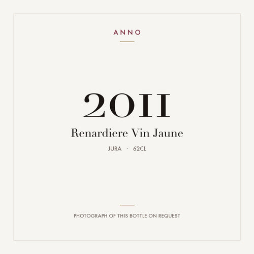 Renardiere Vin Jaune 2011 0,62l from Jura — ANNO vintage card; photograph of the actual bottle available on request