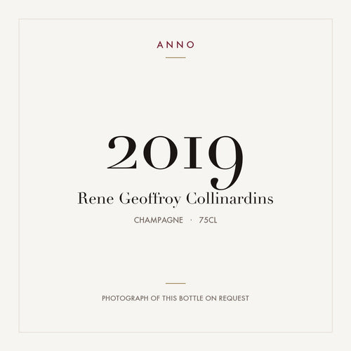 Rene Geoffroy Collinardins 2019 0,75l — карточка урожая ANNO; фото настоящей бутылки по запросу