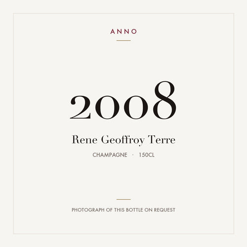 Rene Geoffroy Terre 2008 1,5l — ANNO-Jahrgangskarte; Foto der tatsächlichen Flasche auf Anfrage