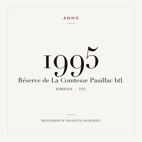 Reserve de la Comtesse Pauillac 1995 AOC 0,75l — wine label, illustrative image