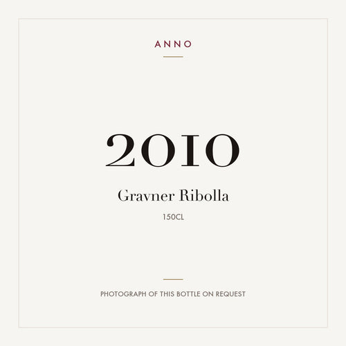 Gravner Ribolla 2010 1,5l — карточка урожая ANNO; фото настоящей бутылки по запросу