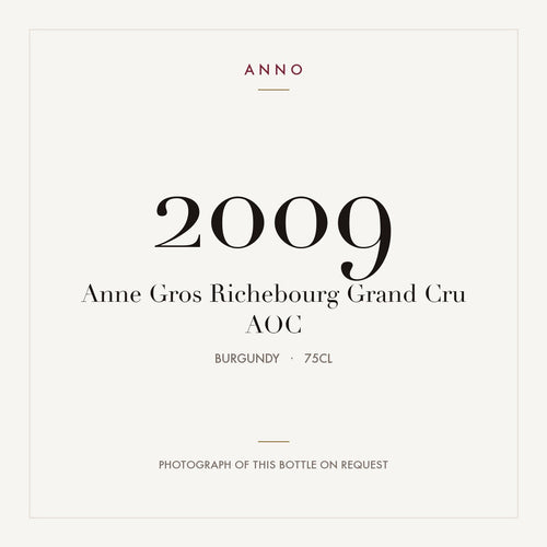Anne Gros Richebourg Grand Cru 2009 AOC 0,75l from Burgundy — ANNO vintage card; photograph of the actual bottle available on request