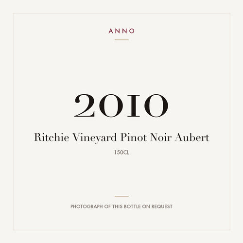 Aubert Ritchie Vineyard Pinot Noir 2010 1,5l — ANNO-Jahrgangskarte; Foto der tatsächlichen Flasche auf Anfrage