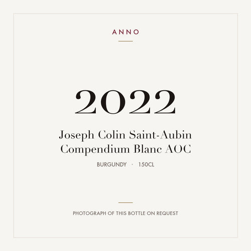 Joseph Colin Saint-Aubin Compendium Blanc 2022 AOC 1,5l from Burgundy — ANNO vintage card; photograph of the actual bottle available on request