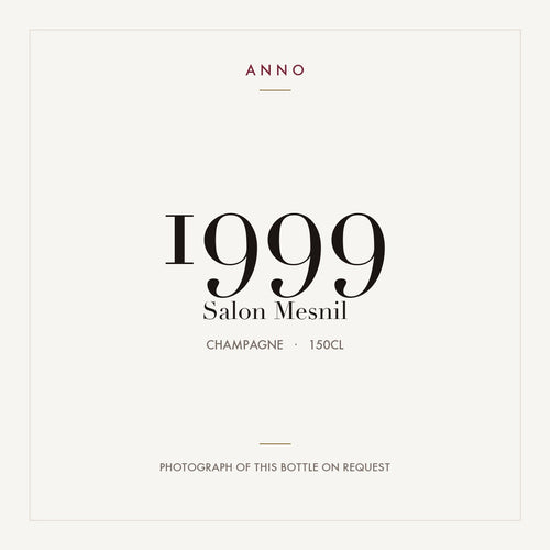 Salon Mesnil 1999 1,5l — ANNO vintage card; photograph of the actual bottle available on request