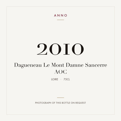 Dagueneau Le Mont Damne Sancerre 2010 AOC 0,75l, Loira — card dell'annata ANNO; foto della bottiglia reale disponibile su richiesta