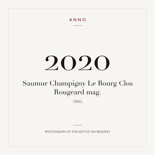 Clos Rougeard Saumur-Champigny Le Bourg 2020 AOC 1,5l — ANNO vintage card; photograph of the actual bottle available on request