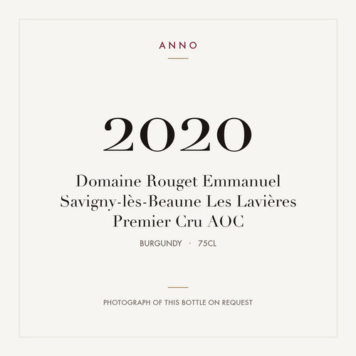 Domaine Rouget Emmanuel Savigny-les-Beaune Premier Cru Les Lavieres 2020 AOC 0,75l — ANNO 年份卡;實際酒瓶照片可應要求提供