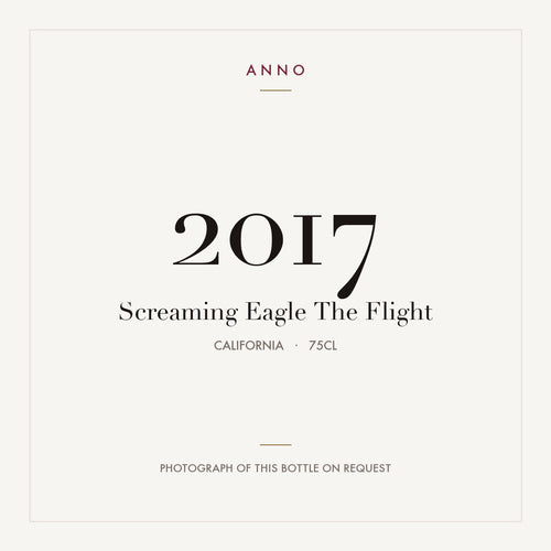 Screaming Eagle The Flight 2017 0,75l — ANNOヴィンテージカード。実際のボトルの写真はご要望に応じてご用意します
