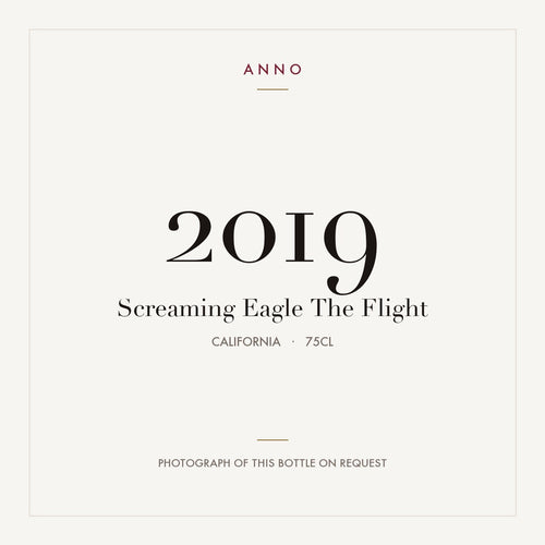 Screaming Eagle The Flight 2019 0,75l — ANNOヴィンテージカード。実際のボトルの写真はご要望に応じてご用意します