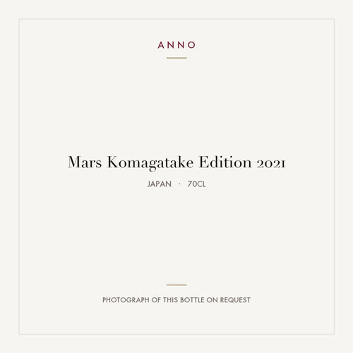 Mars Komagatake 2021 0,7l from Japan — ANNO vintage card; photograph of the actual bottle available on request