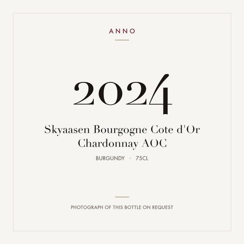 Skyaasen Bourgogne Cote d'Or Chardonnay 2024 AOC 0,75l, Bourgogne — ANNO-årgangskort; foto af den faktiske flaske på forespørgsel