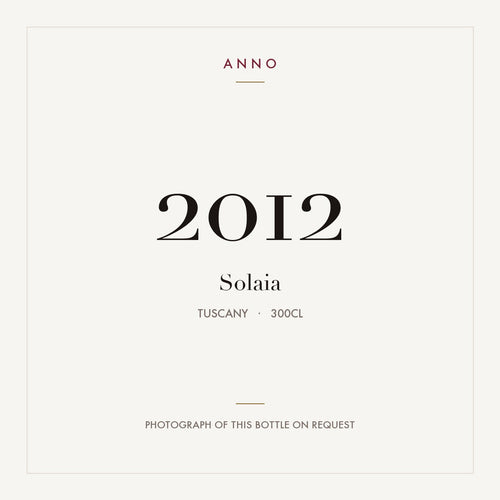 Solaia 2012 3l — ANNO vintage card; photograph of the actual bottle available on request