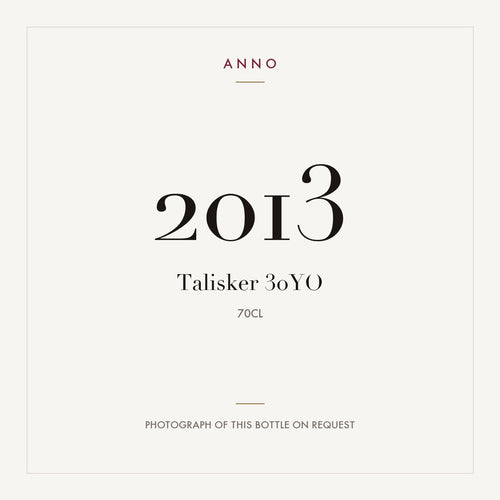 Talisker 30YO 2013 0,7l — ANNO vintage card; photograph of the actual bottle available on request