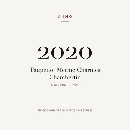 Taupenot Merme Charmes Chambertin 2020 0,75l — ANNO vintage card; photograph of the actual bottle available on request