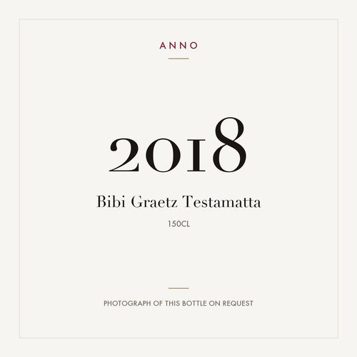 Bibi Graetz Testamatta 2018 1,5l — ANNO vintage card; photograph of the actual bottle available on request