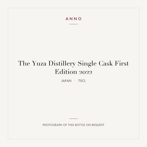The Yuza Distillery First Edition Single Cask 2022 0,7l from Japan — ANNO vintage card; photograph of the actual bottle available on request