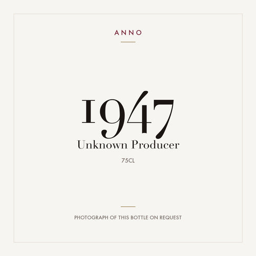 Unknown Producer 1947 0,75l — ANNO vintage card; photograph of the actual bottle available on request